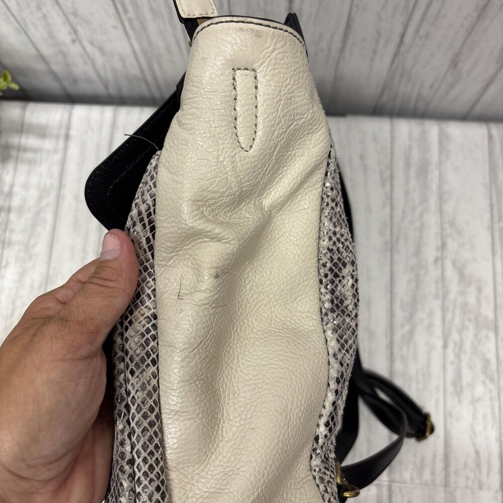 Fossil Snake Print Leather Amelia Bag Backpack - Picture 3 of 6